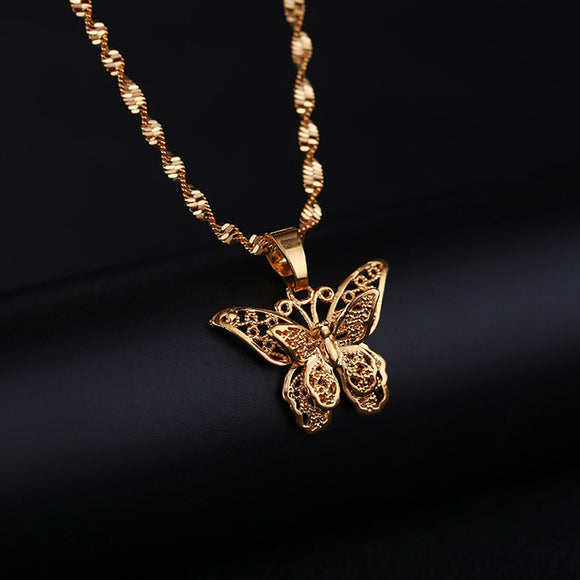 Butterfly Statement Necklaces Pendants Woman