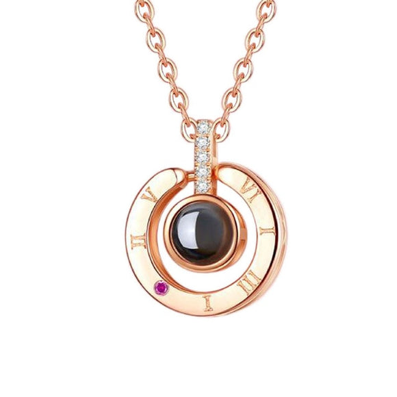 I LOVE YOU In 100 languages Projection Necklace